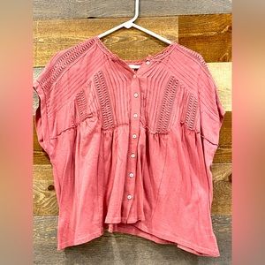 Pink loose fitted top